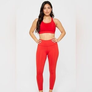 NWT, Fabletics Define PowerHold® High-Waisted Legging 7/8, Heated Red